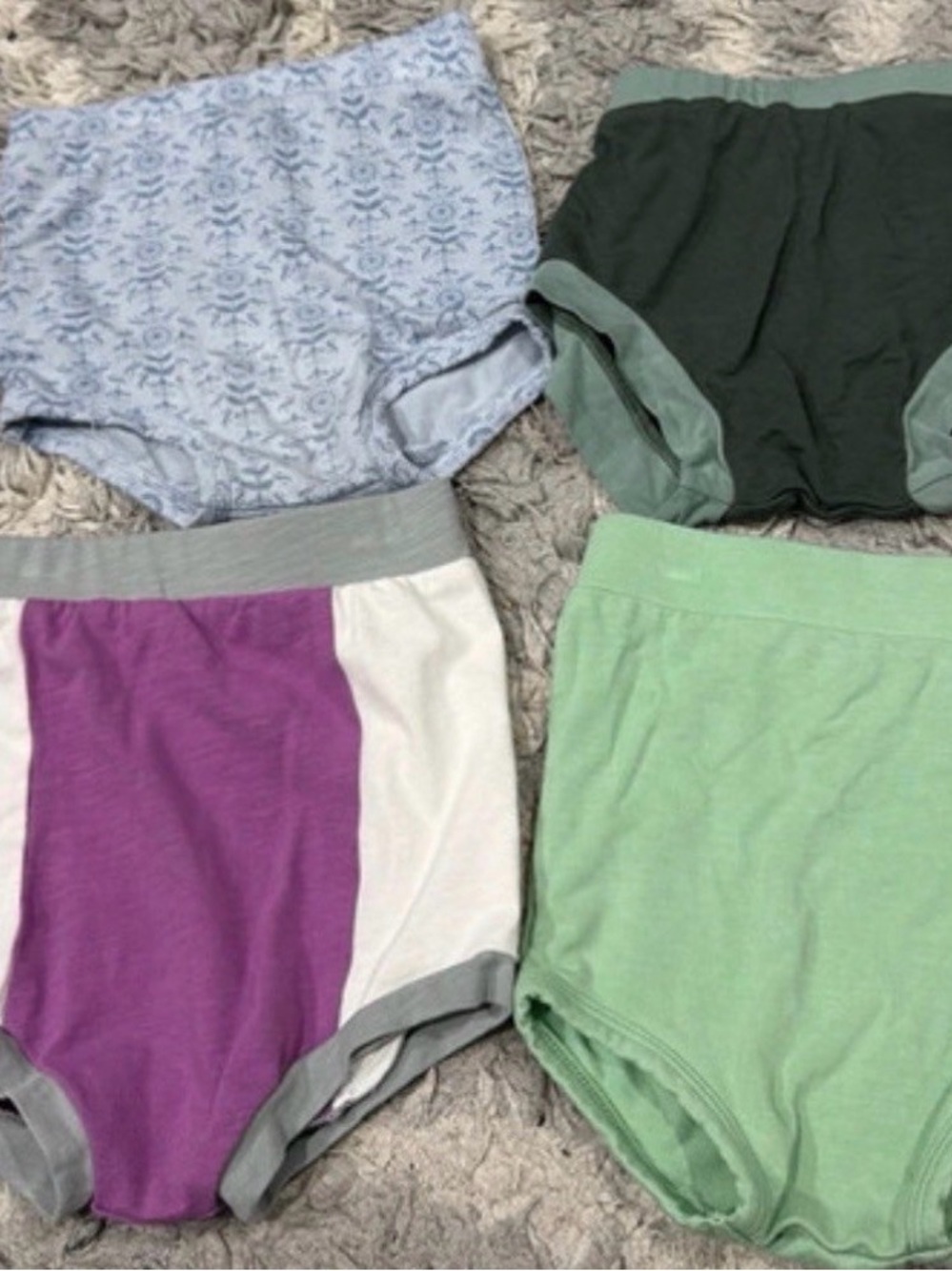 kate quinn Kids High-Waist Briefs in Light Blue, Dark Green, Purple, Mint